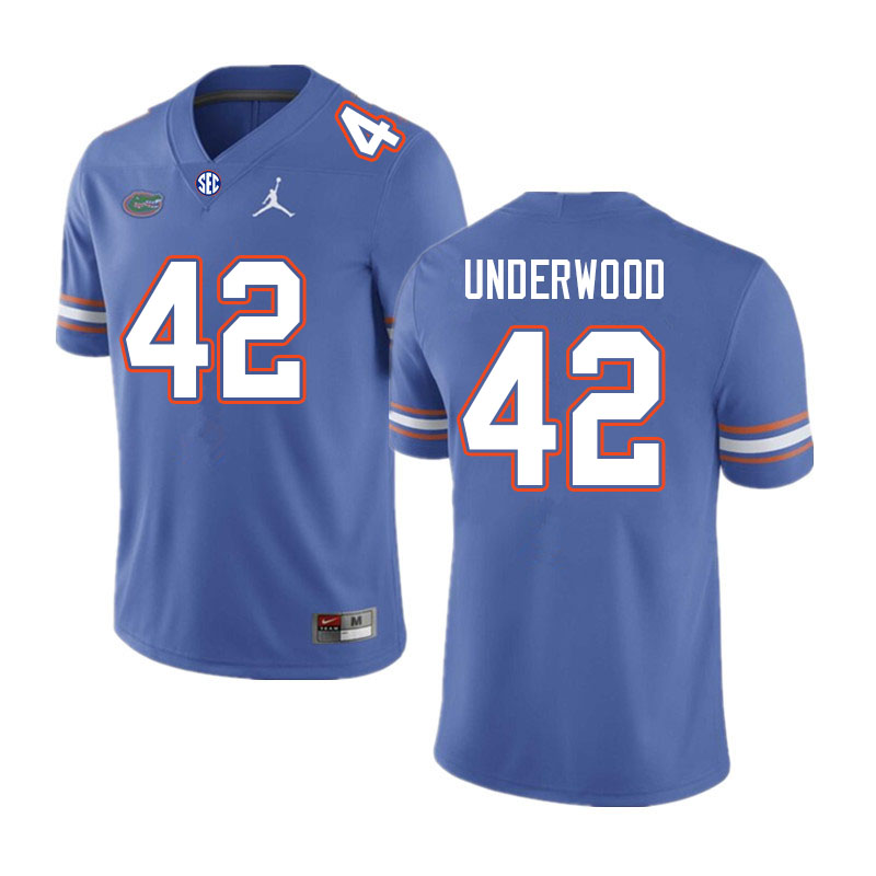 Men #42 Rocco Underwood Florida Gators College Football Jerseys Sale-Royal